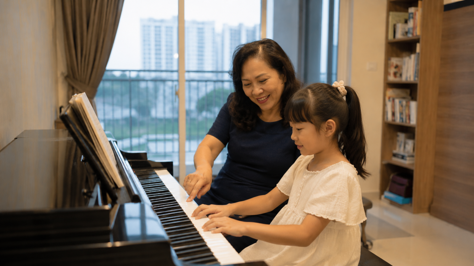 Học piano tại nhà giúp học viên thoải mái và dễ duy trì lịch học hơn.