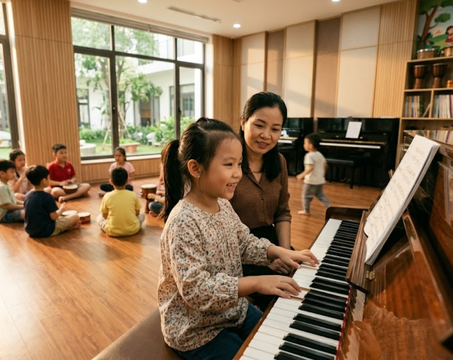 Âm nhạc giúp trẻ phát triển tư duy và cảm xúc một cách tự nhiên.