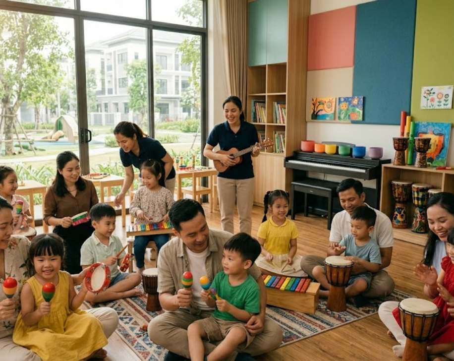Các lớp nhạc giúp trẻ phát triển kỹ năng mềm và sự tự tin tự nhiên hơn