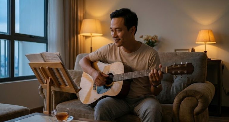 Guitar tạo ra khoảng thời gian chất lượng cho bản thân.
