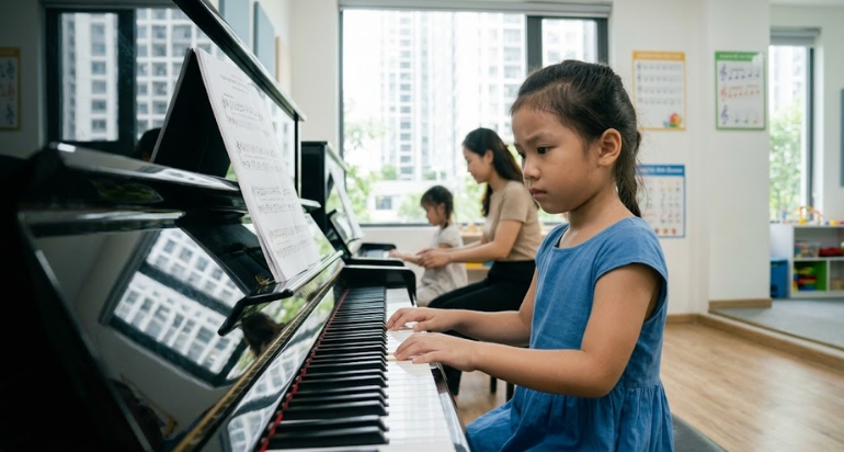 Piano giúp trẻ hình thành tính kiên trì