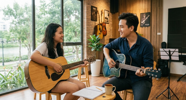 Buổi học luôn bắt đầu bằng sự kết nối giữa giáo viên và học viên