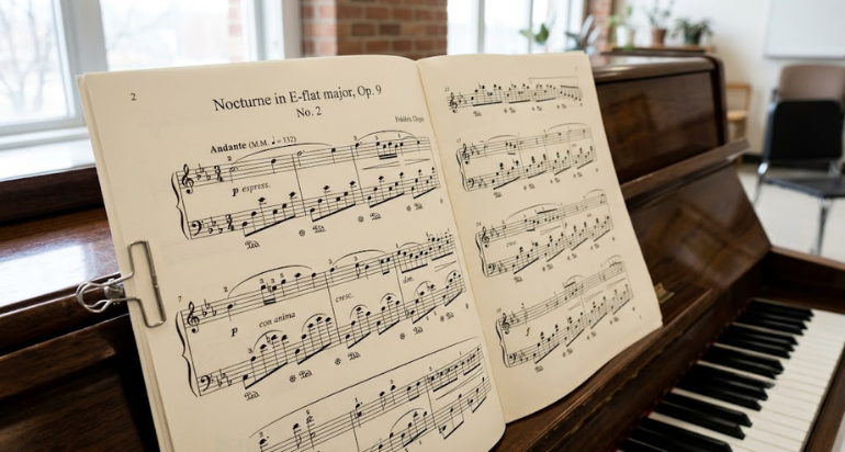 Piano Sheet là loại sheet phổ biến nhất với người học piano.