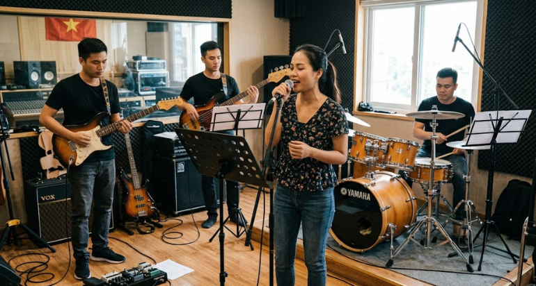 Sheet nhạc giúp các thành viên trong ban nhạc phối hợp thống nhất.