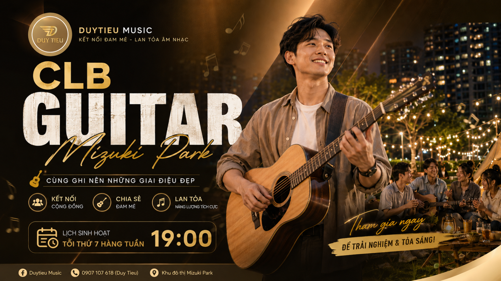 Lịch sinh hoạt CLB Guitar Mizuki Park.