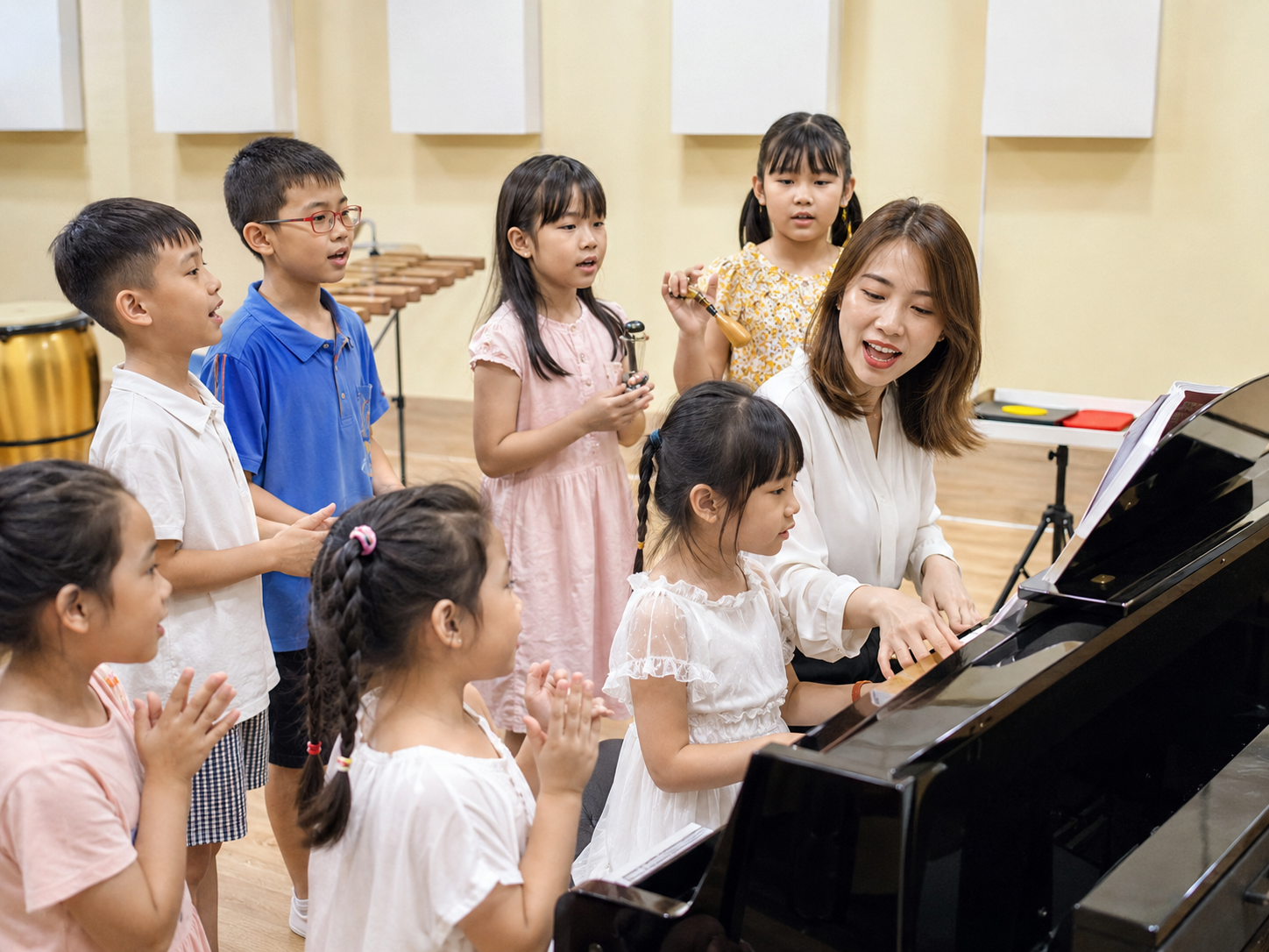 Giáo viên âm nhạc giúp học sinh khám phá và phát triển năng khiếu nghệ thuật