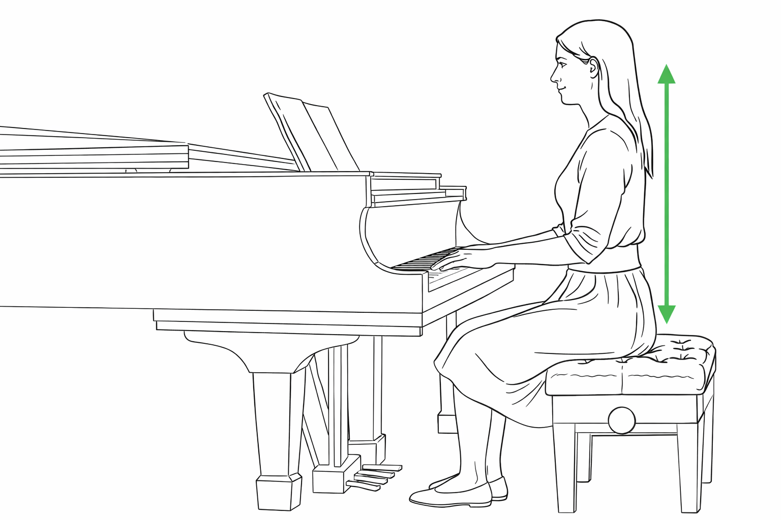 Tư thế ngồi đàn Piano chuẩn